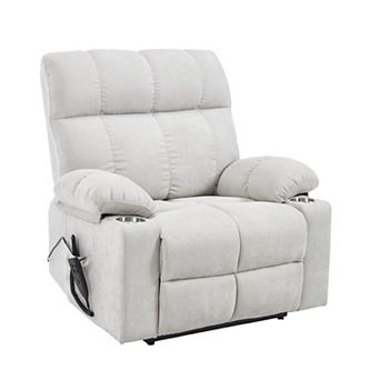 Merax Motor Infinite Position Up to 350 LBS Chenille Power Lift Recliner Chair