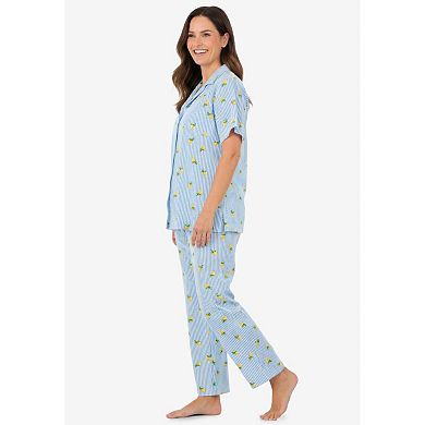 Dreams & Co. Plus Size Button-Front Pajama