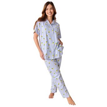 Dreams & Co. Plus Size Button-Front Pajama