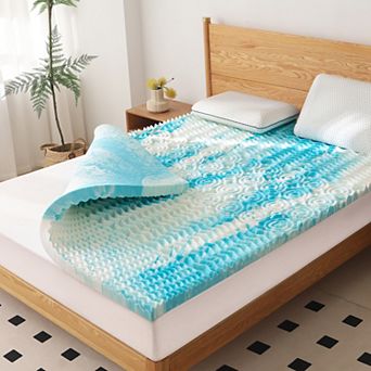 Opoiar 2-Inch Cooling Gel Memory Foam Mattress Topper, Breathable Design for Added Comfort