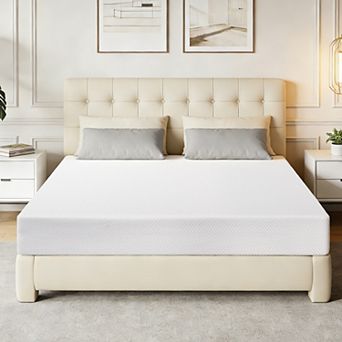 Opoiar 10-Inch Extra Firm Memory Foam Mattress with Cooling Green Tea Gel and Tencel Cover