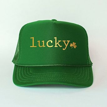 Lucky Typewriter Clover - Women's Graphic Foam Trucker Hat