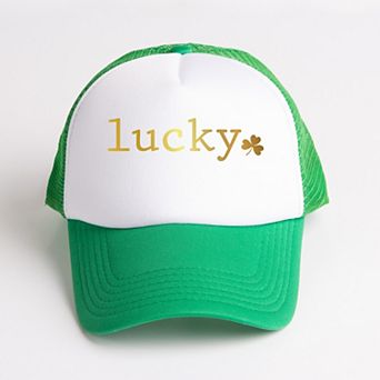 Lucky Typewriter Clover - Women's Graphic Foam Trucker Hat