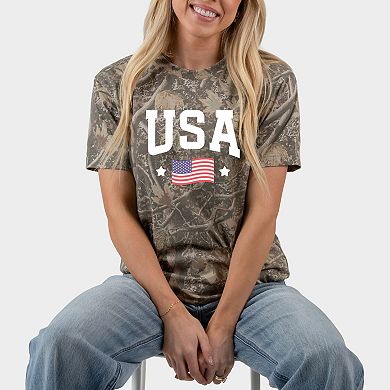 USA Arched Flag - Women's Heavyweight Crew