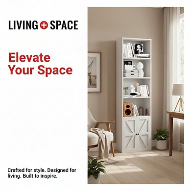 ZUQIETA 71" Bookcase with Doors, 6-Tier Modern Storage Cabinet for Home Office, Living Room