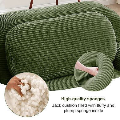 Merax 2 Seat Sofa In Luxury Corduroy Fabric Modular Loveseats