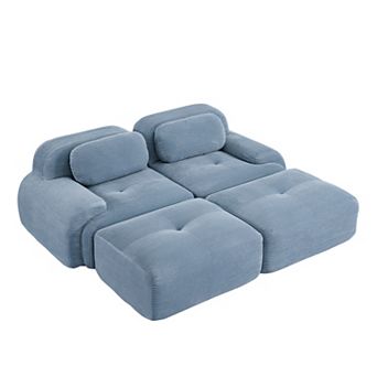 Merax 2 Seat Sofa In Luxury Corduroy Fabric Modular Loveseats