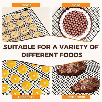 Great Ambitions Collapsible 3-Layer Cooling Rack, 17x11 Inch Stackable Drying Rack for Baking