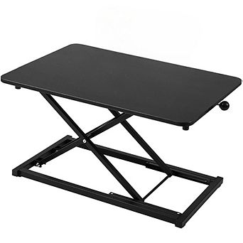 KSIZUIS Ergonomic Standing Desk Converter - Adjustable Height Keyboard Riser, 23.6” Black Workstatio