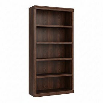 ZUQIETA 5 tier Farmhouse Bookcase, 67.4" Tall Open Display Shelf for Home Office & Living Room