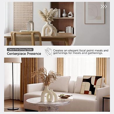 Boho Style Decorative Vases - Modern Matte Ceramic for Home Decor: Living Room, Shelf, Mantle