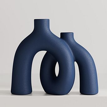 Boho Style Decorative Vases - Modern Matte Ceramic for Home Decor: Living Room, Shelf, Mantle