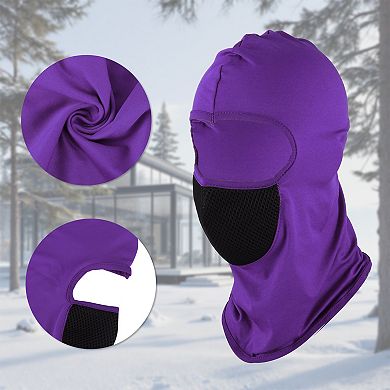 Ice Silk Solid Balaclava Face Mask for Cold Weather Protection 1 Pc