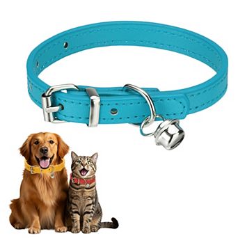 1 pc PU Leather Dog Collars Pet Basic Soft Padded Adjustable Buckle