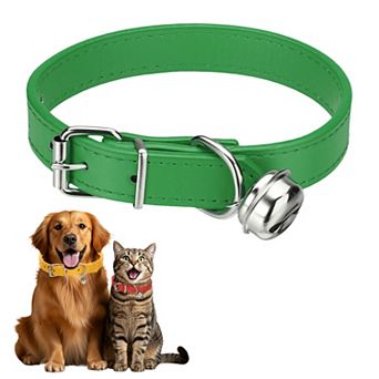 1 pc PU Leather Dog Collars Pet Basic Soft Padded Adjustable Buckle