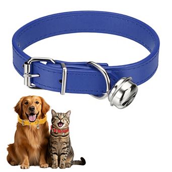 1 pc PU Leather Dog Collars Pet Basic Soft Padded Adjustable Buckle
