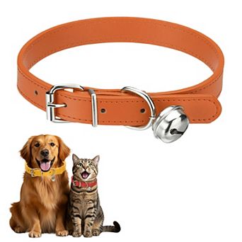 1 pc PU Leather Dog Collars Pet Basic Soft Padded Adjustable Buckle