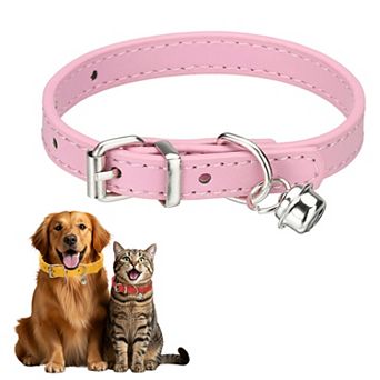 1 pc PU Leather Dog Collars Pet Basic Soft Padded Adjustable Buckle