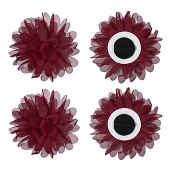 Pet Flower Charms Soft Chiffon Cats Collar 4 pc