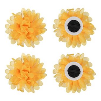 Pet Flower Charms Soft Chiffon Cats Collar 4 pc