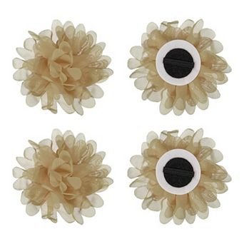 Pet Flower Charms Soft Chiffon Cats Collar 4 pc