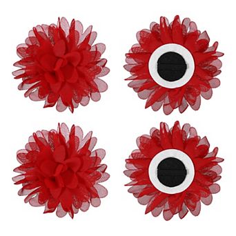 Pet Flower Charms Soft Chiffon Cats Collar 4 pc