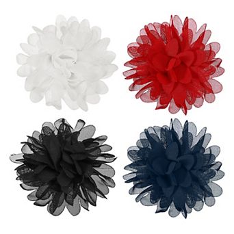 Pet Flower Charms Soft Chiffon Cats Collar 4 pc
