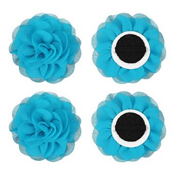 4 pc Chiffon Pet Collar Bow Tie Floral Grooming Supplies