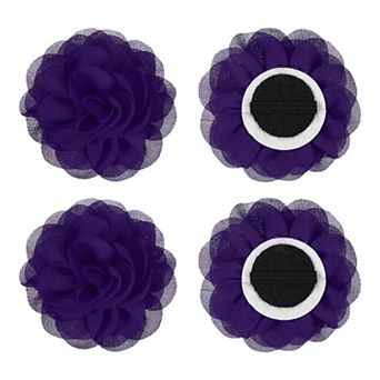 4 pc Chiffon Pet Collar Bow Tie Floral Grooming Supplies