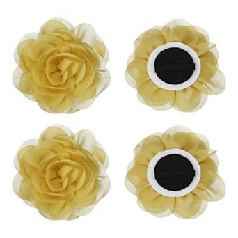 4 pc Chiffon Pet Collar Bow Tie Floral Grooming Supplies