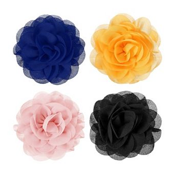 4 pc Chiffon Pet Collar Bow Tie Floral Grooming Supplies Grape NO SIZE