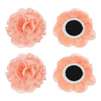 4 pc Chiffon Pet Collar Bow Tie Floral Grooming Supplies