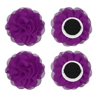 4 pc Chiffon Pet Collar Bow Tie Floral Grooming Supplies