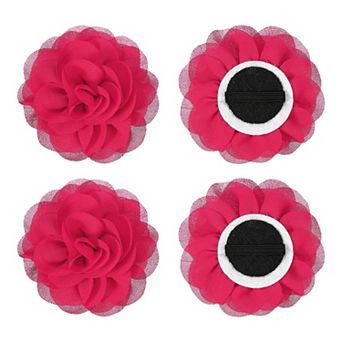 4 pc Chiffon Pet Collar Bow Tie Floral Grooming Supplies Grape NO SIZE
