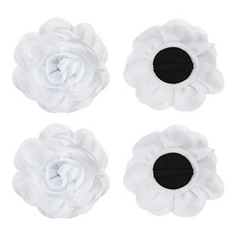 4 pc Chiffon Pet Collar Bow Tie Floral Grooming Supplies
