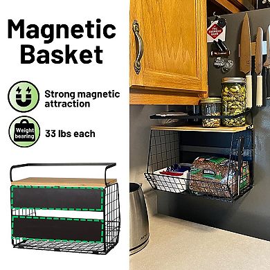 Magnetic Shelf for Fridge - Fruit Veggie Storage - Multi-Purpose - Easy Installation