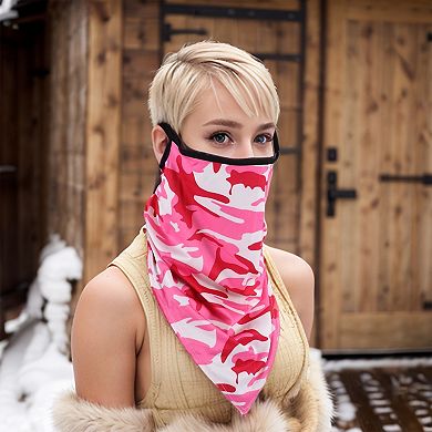 Camouflage Triangle Earloop Neck Gaiter for Outdoor Sports Activities 1 Pc