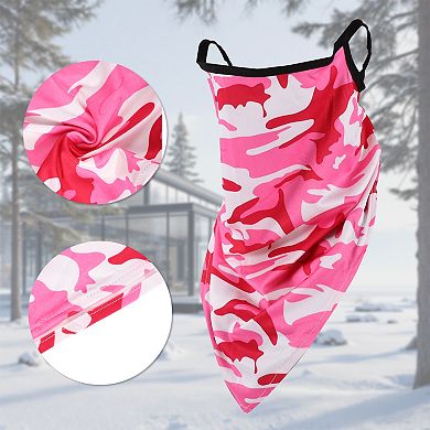 Camouflage Triangle Earloop Neck Gaiter for Outdoor Sports Activities 1 Pc