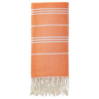 1 Pack Stripe Turkish Beach Towel with Tassel, Quick Dry, Sand Free Towel for Beach Bath 71" x 40"