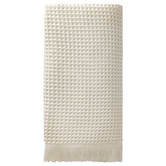 1 Pack Solid Cotton Waffle Bath Towel with Tassel, Quick Dry Highly Absorbent Towel for Gym 35" x70"