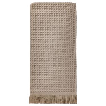 1 Pack Solid Cotton Waffle Bath Towel with Tassel, Quick Dry Highly Absorbent Towel for Gym 35" x70"