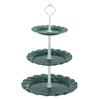 3-Layer Dessert Cupcake Stand Round with Tiered Serving Tray for Pastries 1 Set