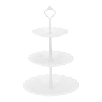 3-Layer Dessert Cupcake Stand Round with Tiered Serving Tray for Pastries 1 Set