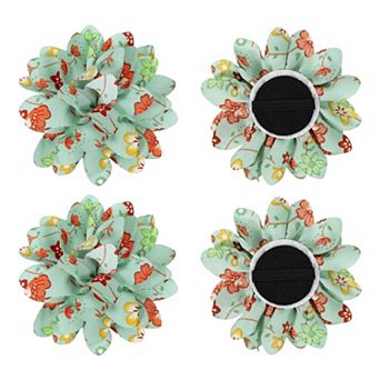 Dog Collar Flowers Soft Chiffon Collar Bow Tie Floral 4 pc