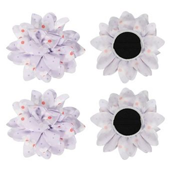 Dog Collar Flowers Soft Chiffon Collar Bow Tie Floral 4 pc