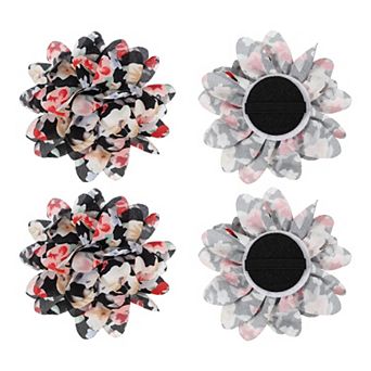 Dog Collar Flowers Soft Chiffon Collar Bow Tie Floral 4 pc