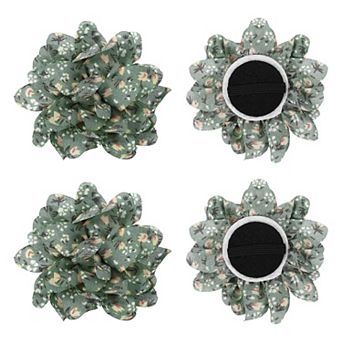Dog Collar Flowers Soft Chiffon Collar Bow Tie Floral 4 pc
