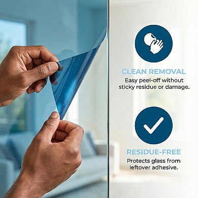 One Way Privacy Window Film Mirror Window Tint Privacy Heat Control Static Cling Covers 39.4"x23.6"