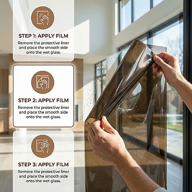 One Way Privacy Window Film Mirror Window Tint Privacy Heat Control Static Cling Covers 39.4"x23.6"