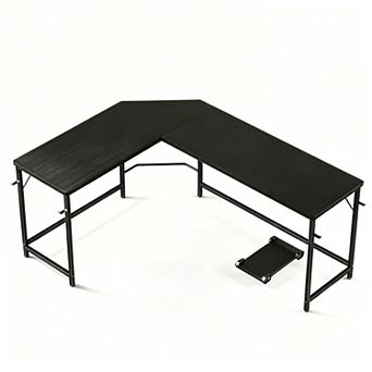 66" L-Shaped Gaming Desk with CPU Holder